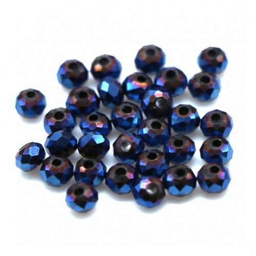 Бусины рондели 2мм (синий)